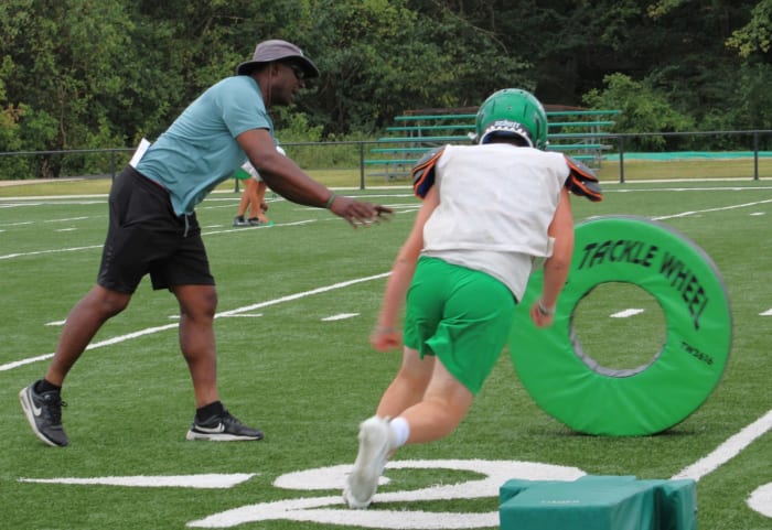 Jermaine Petty's experience as a college and NFL linebacker has helped players at Class 3A Greenland develop over the past few years. (Photo by Steve Andrews)
